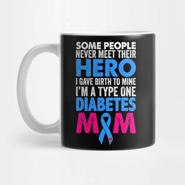 Type 1 Diabetes Mom Mother T1D Diabetic Awareness Women Gift by tabbythesing960